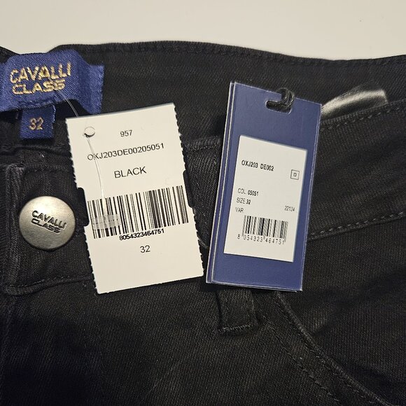 NWT Roberto Cavalli Distressed Jeans Mid Rise Size 32 - Picture 2 of 15